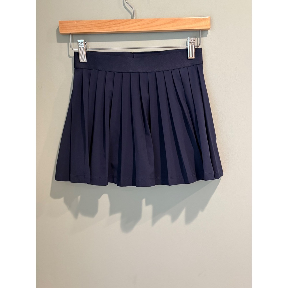 Athleta Girl Navy Blue Pleated Tennis Skort Size M 8-10 Kids Active Skirt